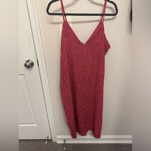 ZARA pink and black plaid long dress